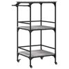 vidaXL Chariot de cuisine sonoma gris 60,5x50x105 cm bois d'ing&eacute;nierie