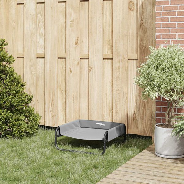 vidaXL Lit pour Chien Gris clair s Tissu Oxford et Acier