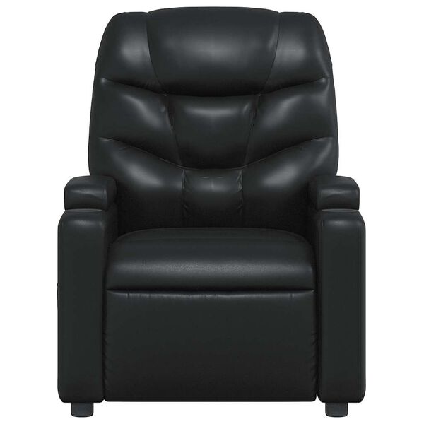 vidaXL Fauteuil inclinable en similicuir noir