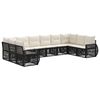 vidaXL Ensemble de canap&eacute; de jardin 10 pc Noir et blanc cr&egrave;me