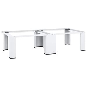 vidaXL Socle double pour lave-linge et s&egrave;che-linge Blanc
