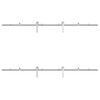 vidaXL Kit fixation porte coulissante 200 cm Acier inoxydable Argent&eacute;