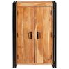 vidaXL Highboard avec portes Marron Bois d'acacia massif et m&eacute;tal