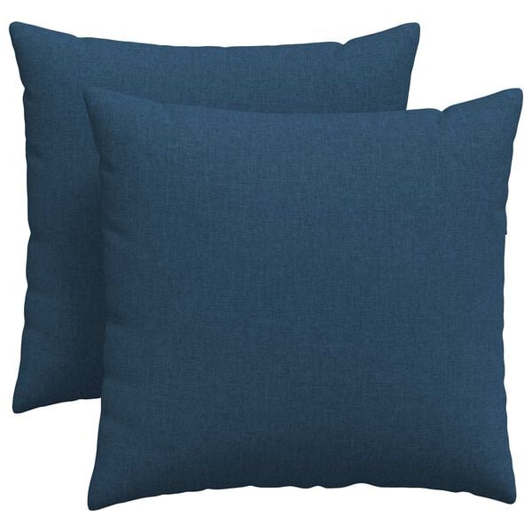 vidaXL Coussins de canap&eacute; 2 pcs Bleu 45 x 45 cm tissu