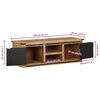 vidaXL Meuble TV avec portes 105x35x36 cm bois massif de manguier