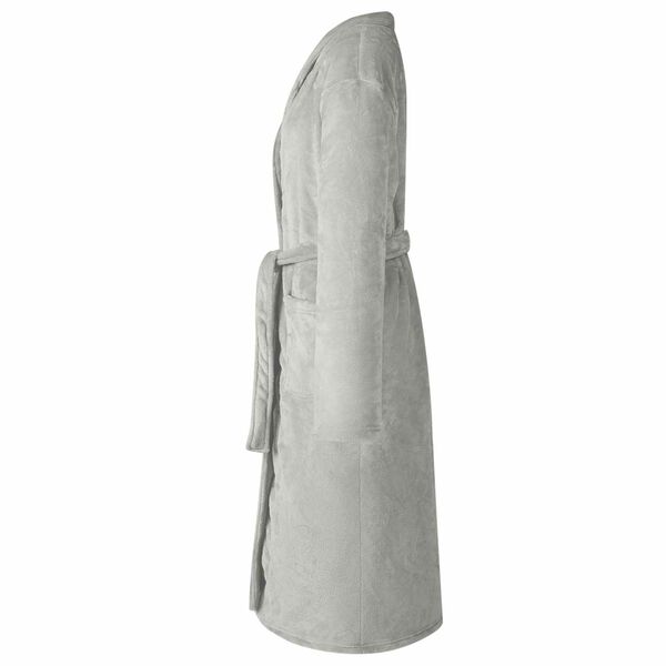 vidaXL Robe de bain sans capuche Gris m Flanelle