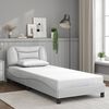 vidaXL Cadre de lit avec LED sans matelas Hvar blanc 90x190 cm