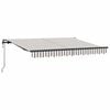 vidaXL Auvent R&eacute;tractable Gris clair et blanc 3,5 x 2 m tissu