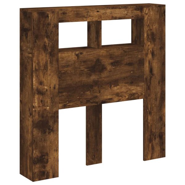 vidaXL Tête de lit à LED chêne fumé 100x18,5x103,5cm bois d'ingénierie