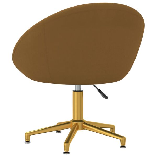 vidaXL Chaises &agrave; manger lot de 2 marron velours