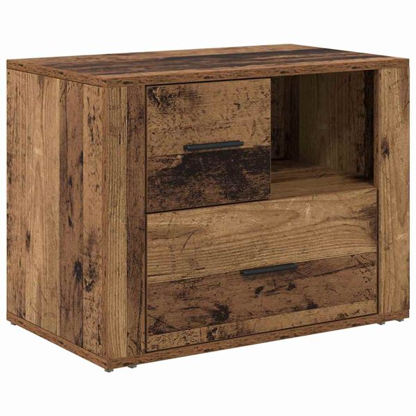 vidaXL Cabinet de chevet Bois ancien 35 x 60 x 50 cm Bois d'ing&eacute;nierie