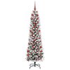 vidaXL Sapin de No&euml;l artificiel Blanc 180 cm PVC, m&eacute;tal et plastique