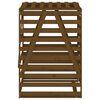 vidaXL Abri pour poubelle sur roulettes marron miel bois massif de pin