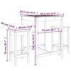 vidaXL Ensemble de bar de jardin 3 pcs bois de pin massif