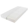 vidaXL Lit de repos avec matelas Blanc M&eacute;tal 90 x 200 cm