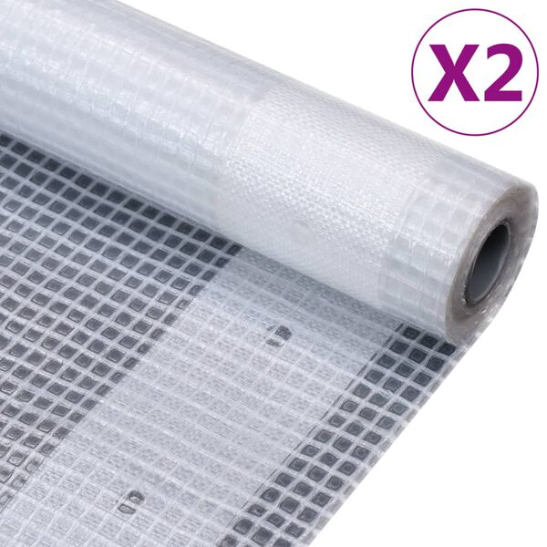 vidaXL B&acirc;ches Leno 2 pcs 260 g/m&sup2; 2x4 m Blanc