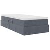 vidaXL Lit avec rangement et matelas Gris fonc&eacute; 90 x 200 cm Velours