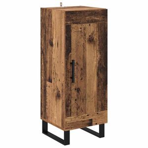 vidaXL Buffet Bois Ancien 34,5 x 34 x 90 cm Bois d'ing&eacute;nierie et fer