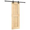 vidaXL Porte coulissante Naturel et noir 70 x 210 cm