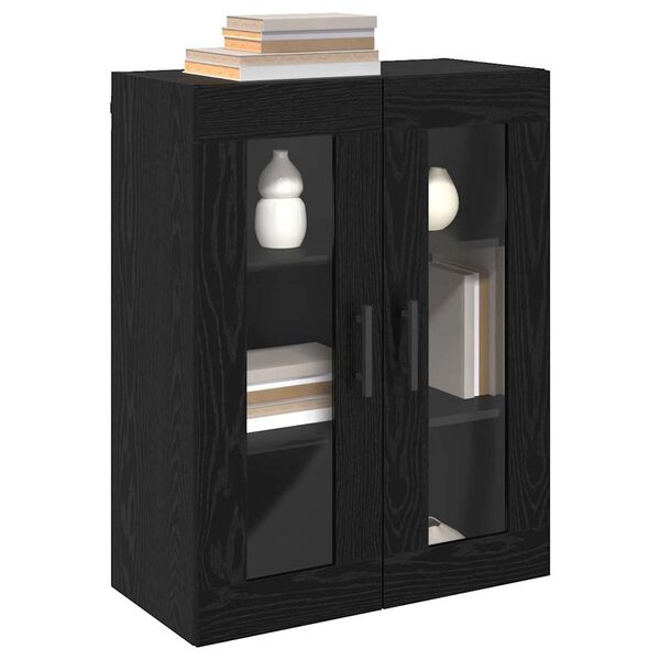 vidaXL Meuble mural Ch&ecirc;ne noir 69,5 x 34 x 90 cm Bois d'ing&eacute;nierie