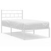 vidaXL Cadre de lit m&eacute;tal sans matelas avec t&ecirc;te de lit blanc 80x200cm