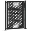 vidaXL Portail de jardin noir 100x125 cm en acier avec croix