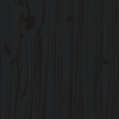 vidaXL Salon de jardin 7 pcs avec coussins noir bois massif