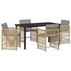 vidaXL Ensemble de salle &agrave; manger pour jardin 5 pc Beige polyrotin