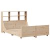 vidaXL Lit biblioth&egrave;que sans matelas 140x190 cm bois massif