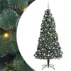 vidaXL Arbre de No&euml;l artificiel pr&eacute;-&eacute;clair&eacute; avec ensemble de boules