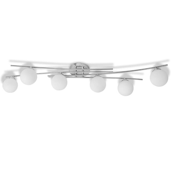 vidaXL Plafonnier avec 6 ampoules LED G9 240 W