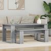 vidaXL Ensemble de tables basses 2 pcs Gris Sonoma Bois d'ing&eacute;nierie