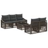 vidaXL Ensemble de canap&eacute; de jardin 6 pc Gris 55 x 55 x 37 cm