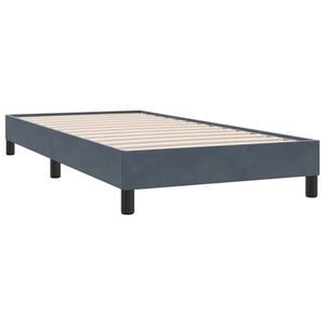 vidaXL Cadre de lit sans matelas gris fonc&eacute; 90x210 cm velours