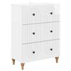 vidaXL Armoire &agrave; tiroirs Blanc brillant 66 x 34,5 x 90 cm