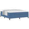 vidaXL Lit &agrave; lattes Bleu 180 x 200 cm Tissu en velours c&ocirc;tel&eacute;
