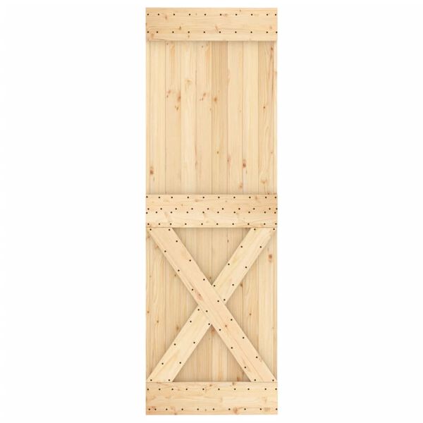 vidaXL Porte coulissante et kit de quincaillerie 70x210 cm pin massif