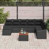 vidaXL Ensemble de canap&eacute; de jardin 9 pcs Noir