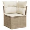 vidaXL Salon de jardin avec coussins 7 pcs beige r&eacute;sine tress&eacute;e