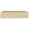 vidaXL Cadre de lit sans matelas ch&ecirc;ne sonoma 160x200 cm
