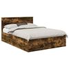 vidaXL Cadre de lit Ch&ecirc;ne fum&eacute; 150 x 200 cm Bois d'ing&eacute;nierie