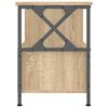 vidaXL Meuble TV chêne sonoma 90x33x45 cm bois d'ingénierie et fer