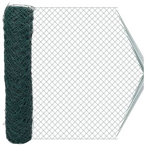 vidaXL Cl&ocirc;ture en treillis m&eacute;tallique Vert 2 x 10 m Acier
