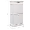 vidaXL Armoire &agrave; chaussures Blanc 50 x 28 x 98 cm Bois de Paulownia