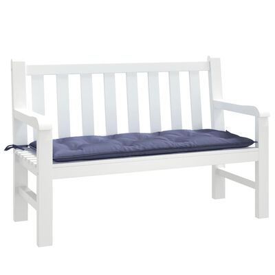 vidaXL Coussin de banc de jardin bleu marine 120x50x7 cm tissu oxford