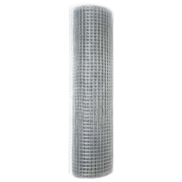 vidaXL Clôture en fil soudé Argent 0.8 x 25 m Acier