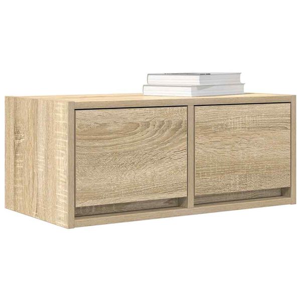 vidaXL Meubles TV 2 pcs ch&ecirc;ne sonoma 60x31x25,5 cm bois d'ing&eacute;nierie