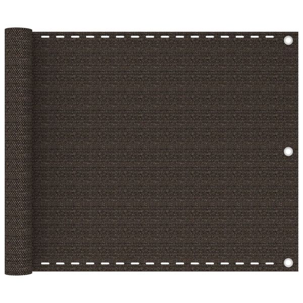 vidaXL &Eacute;cran de balcon Marron 75x300 cm PEHD