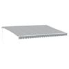vidaXL Auvent manuel r&eacute;tractable avec LED anthracite blanc 500x350 cm