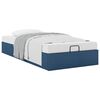 vidaXL Cadre de lit ottoman sans matelas bleu 100x200 cm tissu